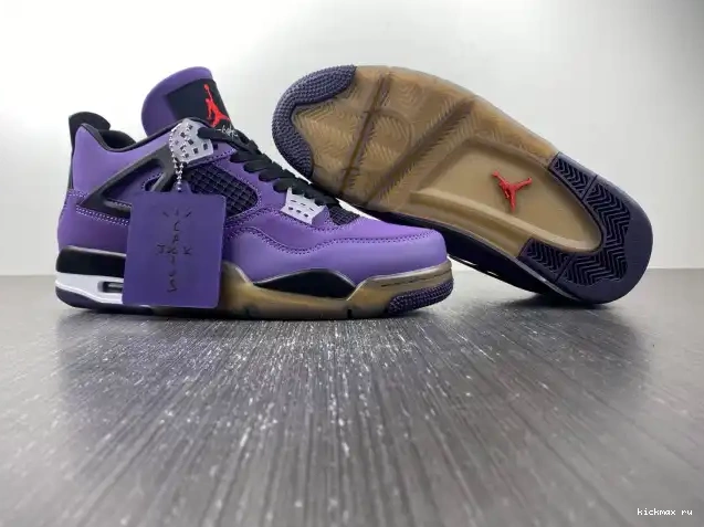 Rep MAX 766296 Scott Purple 4 Travis Retro Jordan LN4 and (Friends Family) 0414